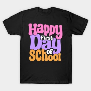 Happy First Day of School Shirt, Teacher TShirt, Back to school Teacher First Day Tee Iron On Png, First Day svg  Kindergarten First T-Shirt